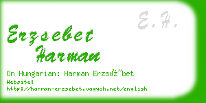 erzsebet harman business card